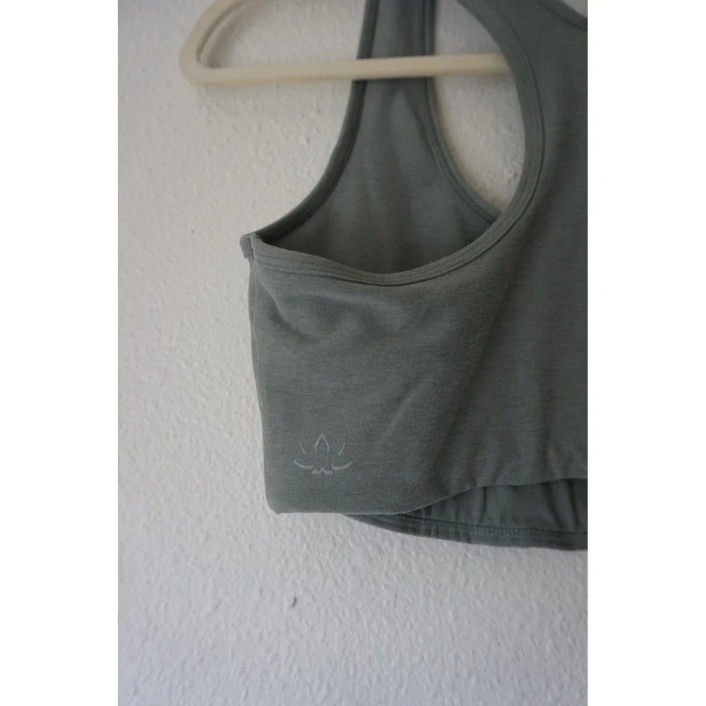 Beyond Yoga Spacedye Simplicity Long Line Bra Racerback‎ Dusty Forest Heather L